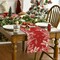 Holly Pine Branches Leaves Christmas Table Runner, Seasonal Winter Kitchen Dining Table Decoration